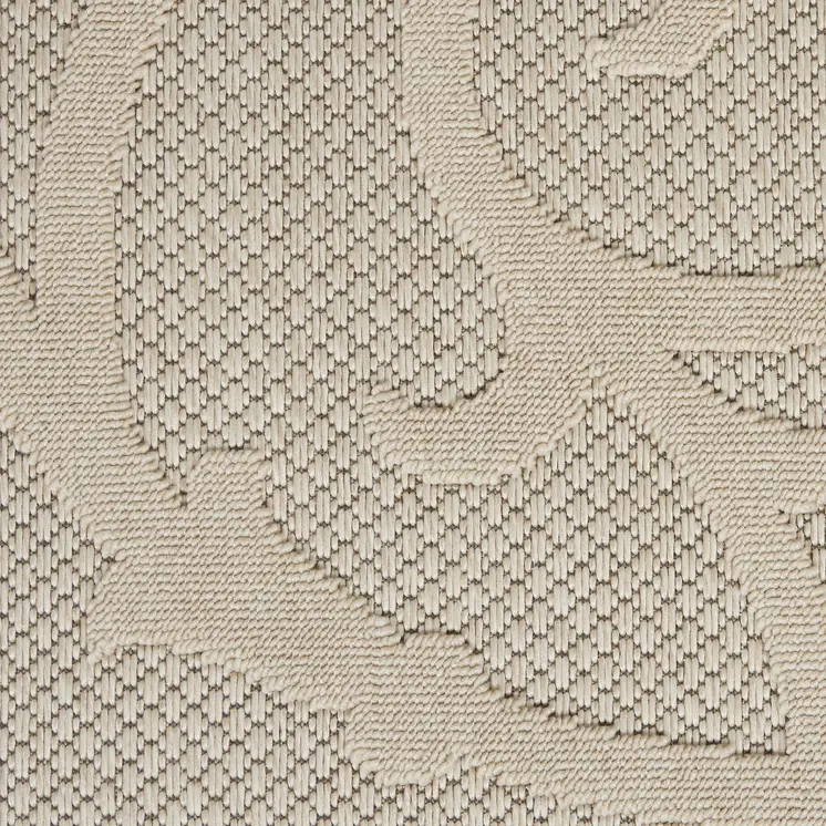 6' X 9' Cream And Beige Trellis Indoor Outdoor Area Rug
