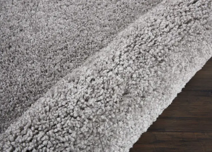 3' X 4' Gray Shag Distressed Area Rug