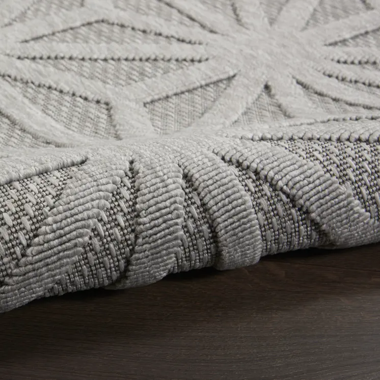 6' X 9' Light Gray And Gray Geometric Indoor Outdoor Area Rug