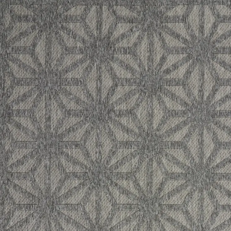 6' X 9' Dark Gray And Light Gray Geometric Indoor Outdoor Area Rug