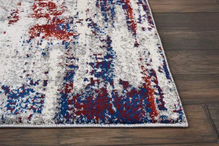 8' Tan Black and Ivory Floral Vines Non Skid Runner Rug