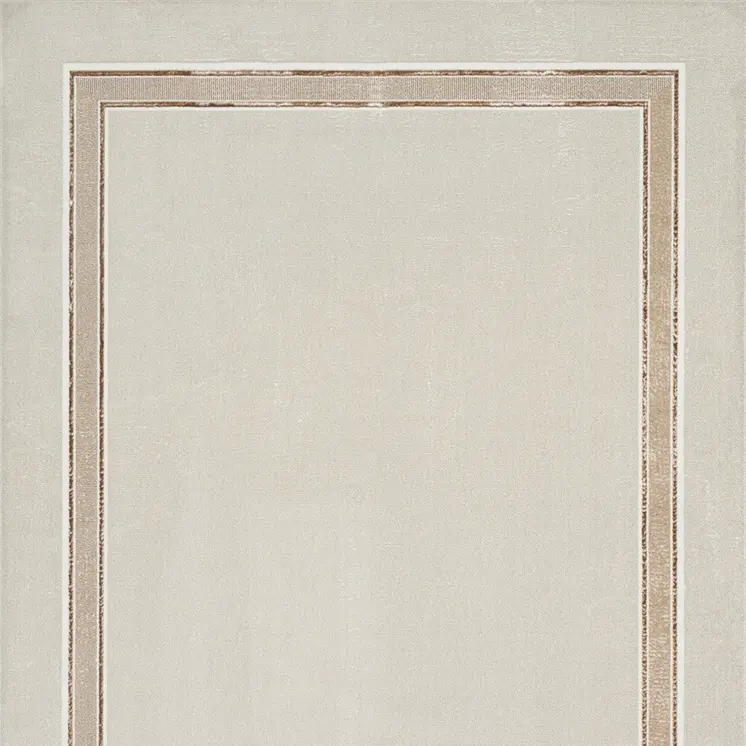8' X 10' Ivory and Brown Geometric Non Skid Area Rug