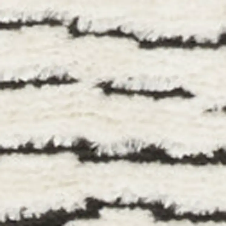5' X 7' Ivory and Black Geometric Area Rug
