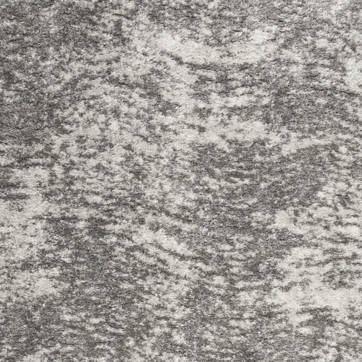 4' X 6' Charcoal and Ivory Abstract Shag Area Rug