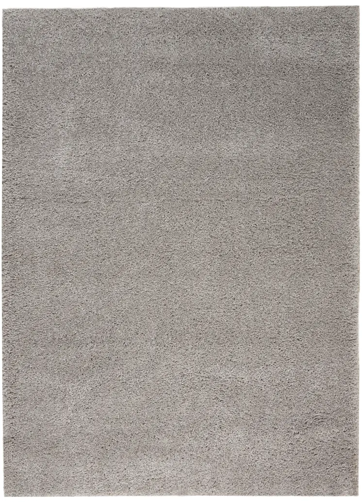 5' X 7' Gray Shag Non Skid Area Rug