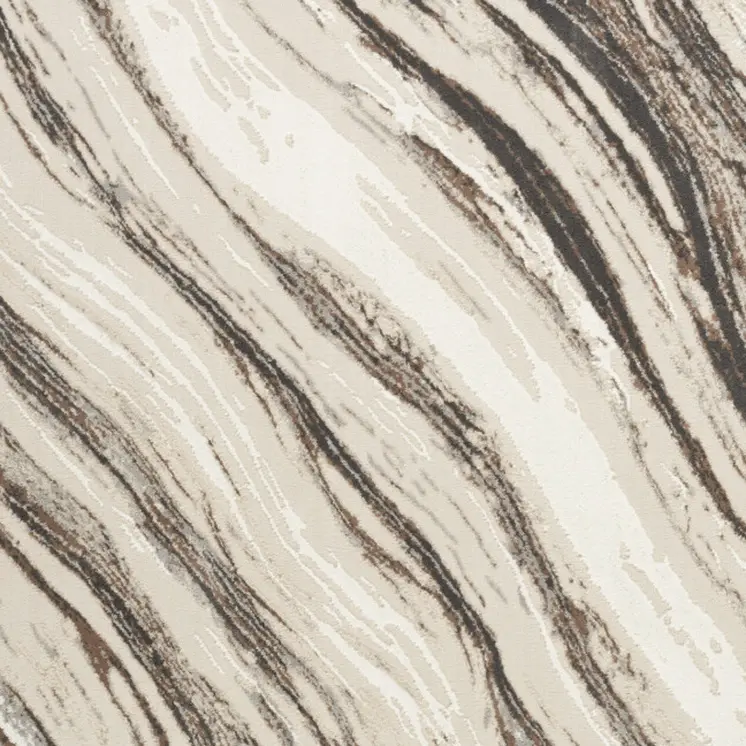 6' X 9' Beige and Gray Abstract Non Skid Area Rug