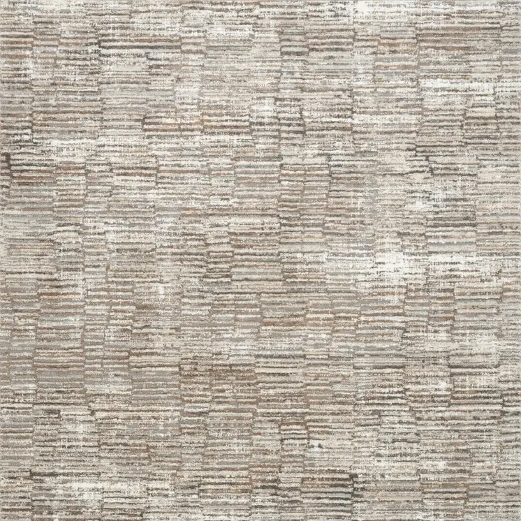 6' X 9' Brown and Ivory Abstract Non Skid Area Rug