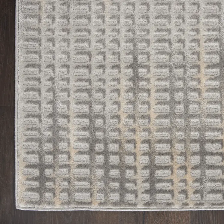 8' X 10' Gray And Beige Indoor Outdoor Area Rug