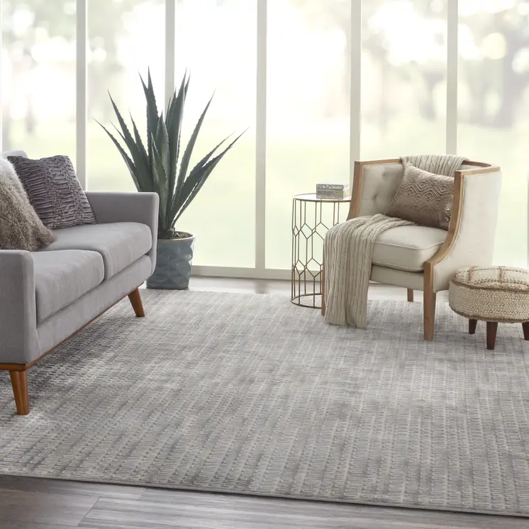 8' X 10' Gray And Beige Indoor Outdoor Area Rug