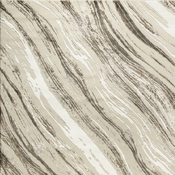 8' X 10' Beige and Gray Abstract Non Skid Area Rug