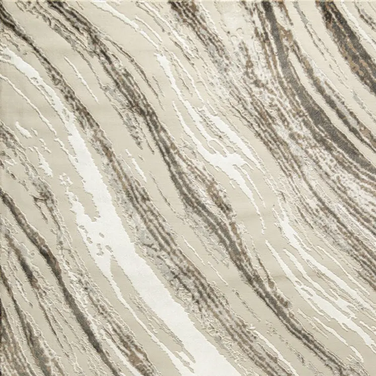 8' X 10' Beige and Gray Abstract Non Skid Area Rug