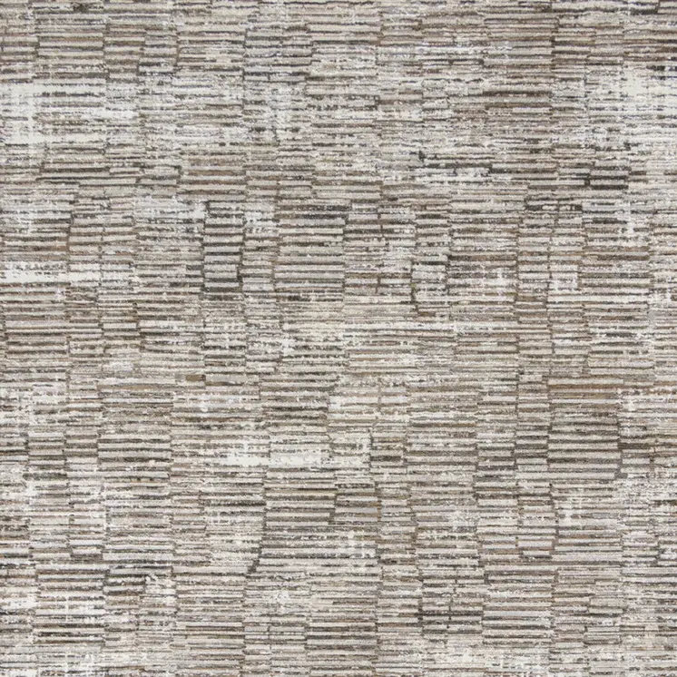 8' X 10' Brown and Ivory Abstract Non Skid Area Rug