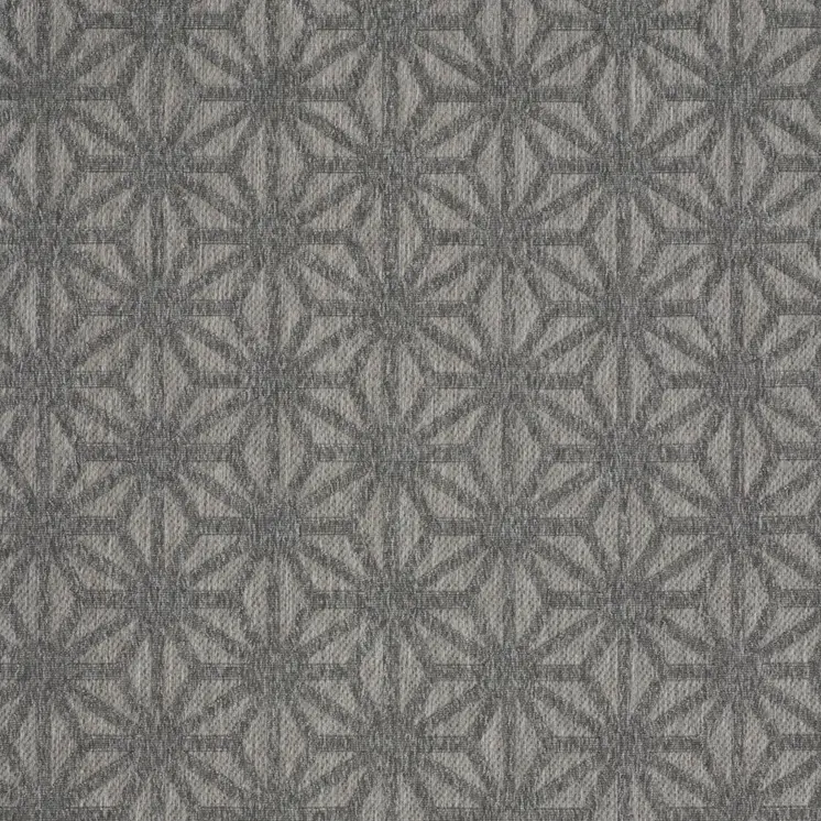 8' X 10' Dark Gray And Light Gray Geometric Indoor Outdoor Area Rug
