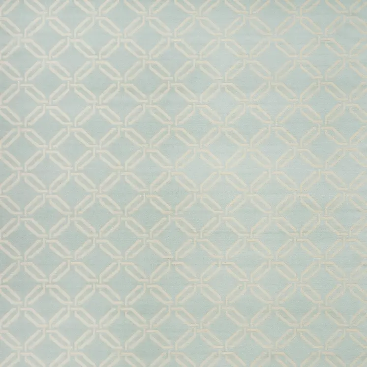 8' X 10' Beige and Green Trellis Non Skid Area Rug