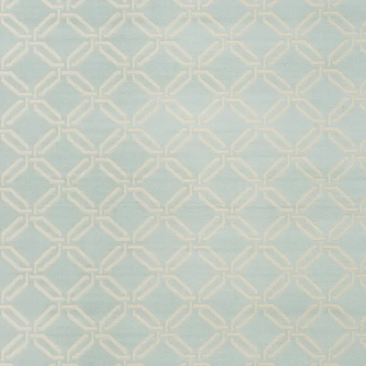 8' X 10' Beige and Green Trellis Non Skid Area Rug