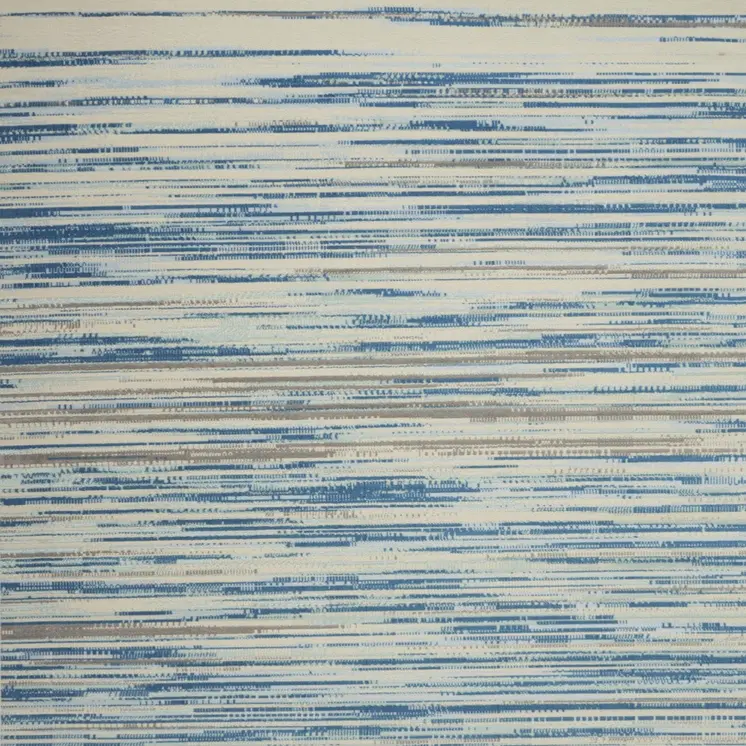 8' X 10' Ivory Blue and Gray Abstract Non Skid Area Rug