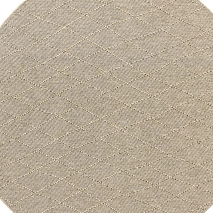 8' X 10' Ivory and Green Trellis Non Skid Area Rug