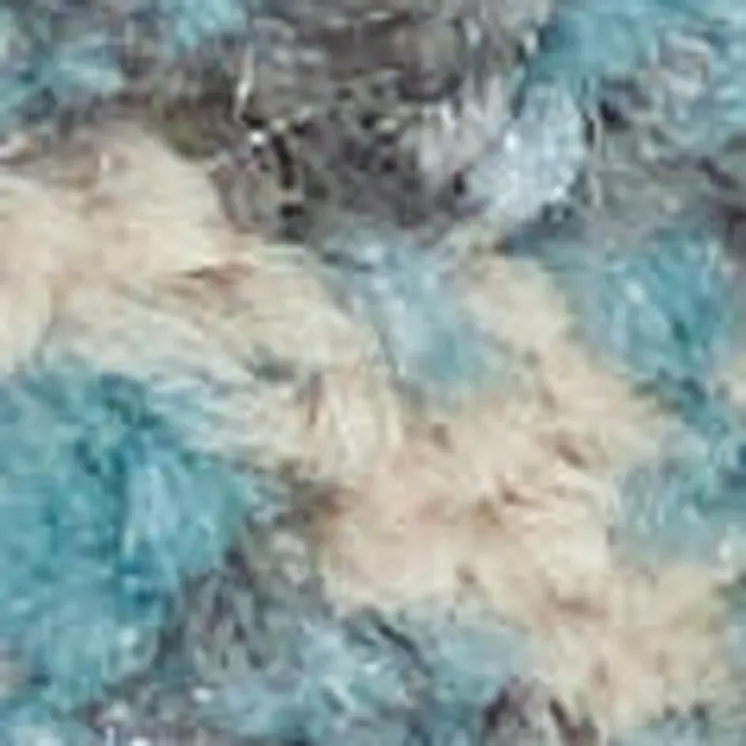5' X 7' Beige Gray And Blue Tropical Floral Area Rug