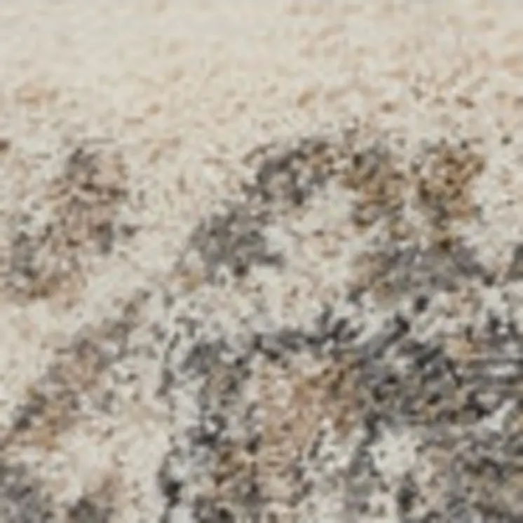 4' X 6' Cream and Gray Medallion Distressed Area Rug