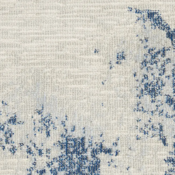 4' X 6' Light Blue and Ivory Abstract Non Skid Area Rug