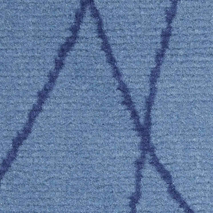 4' X 6' Light Blue and Ivory Abstract Non Skid Area Rug