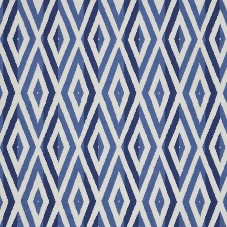 8' X 10' Ivory and Blue Geometric Distressed Non Skid Area Rug