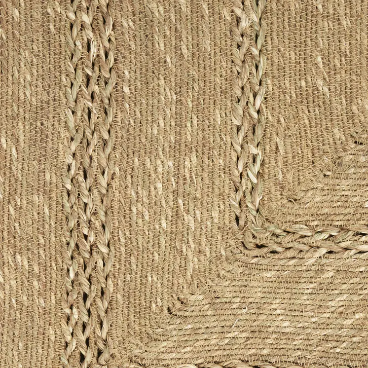 8' X 10' Natural And Brown Handmade Indoor Outdoor Area Rug