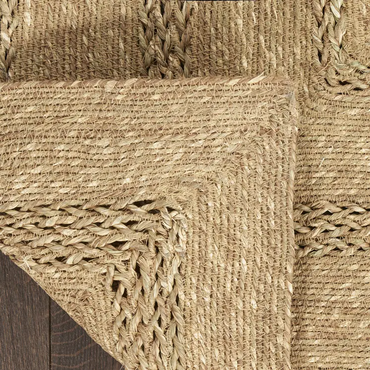 8' X 10' Natural And Brown Handmade Indoor Outdoor Area Rug