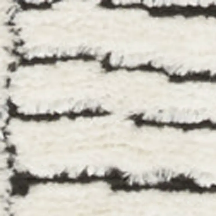 8' X 10' Ivory and Black Geometric Area Rug