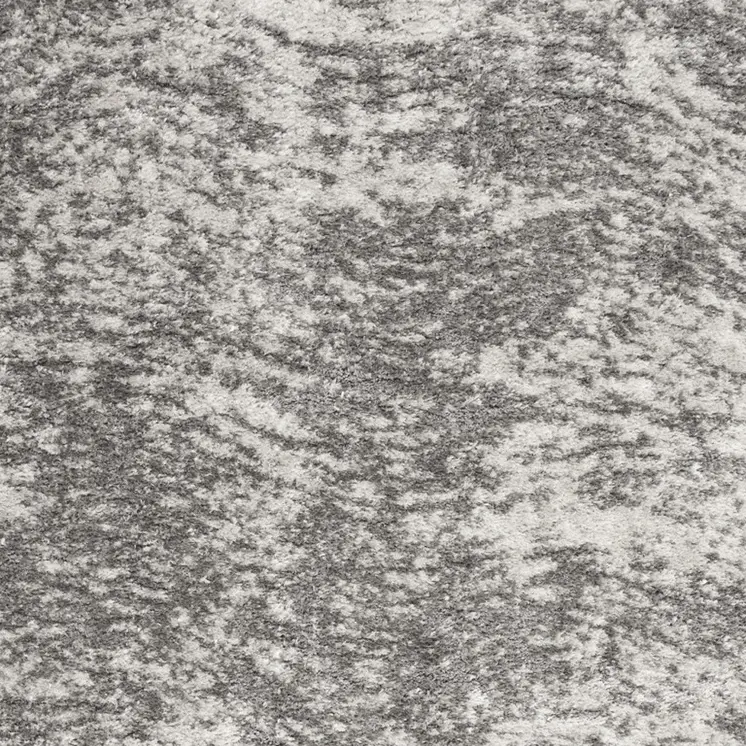 5' X 7' Charcoal and Ivory Abstract Shag Area Rug