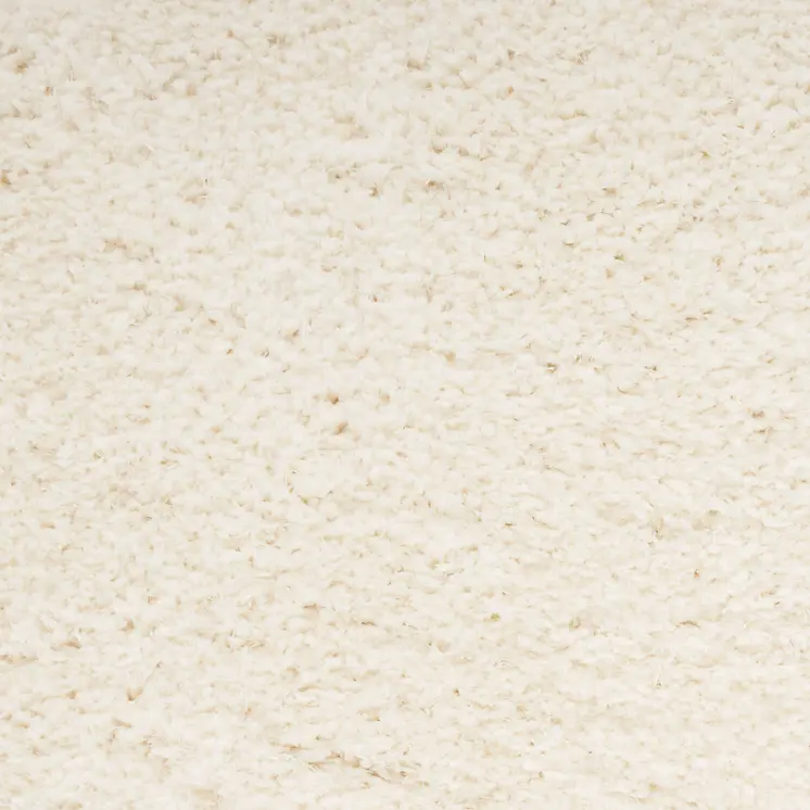 5' X 7' Cream Shag Area Rug