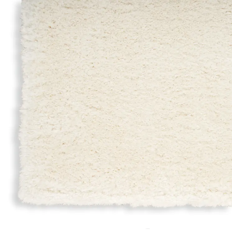 5' X 7' Cream Shag Area Rug