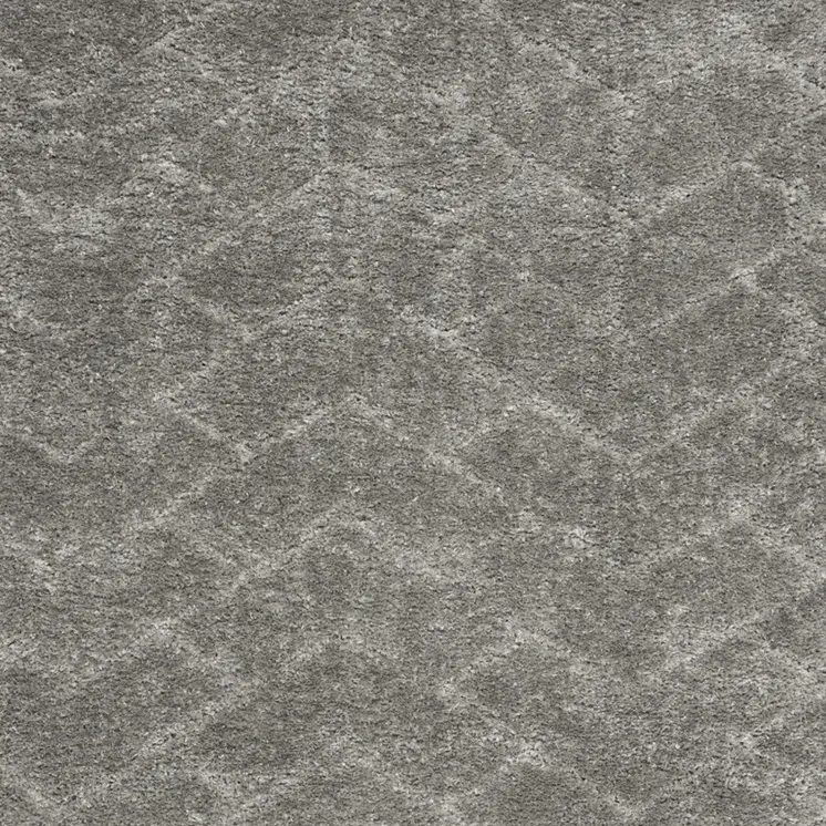 5' X 7' Gray Chevron Shag Area Rug