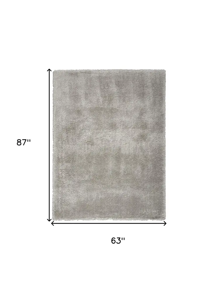 5' X 7' Gray Shag Area Rug