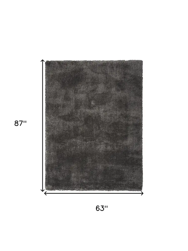 5' X 7' Gray Shag Area Rug