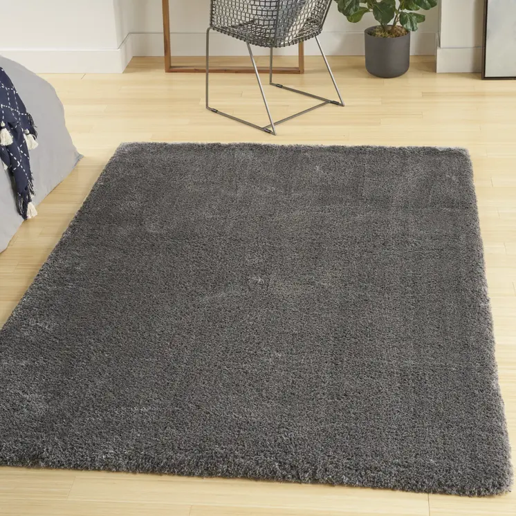 5' X 7' Gray Shag Area Rug