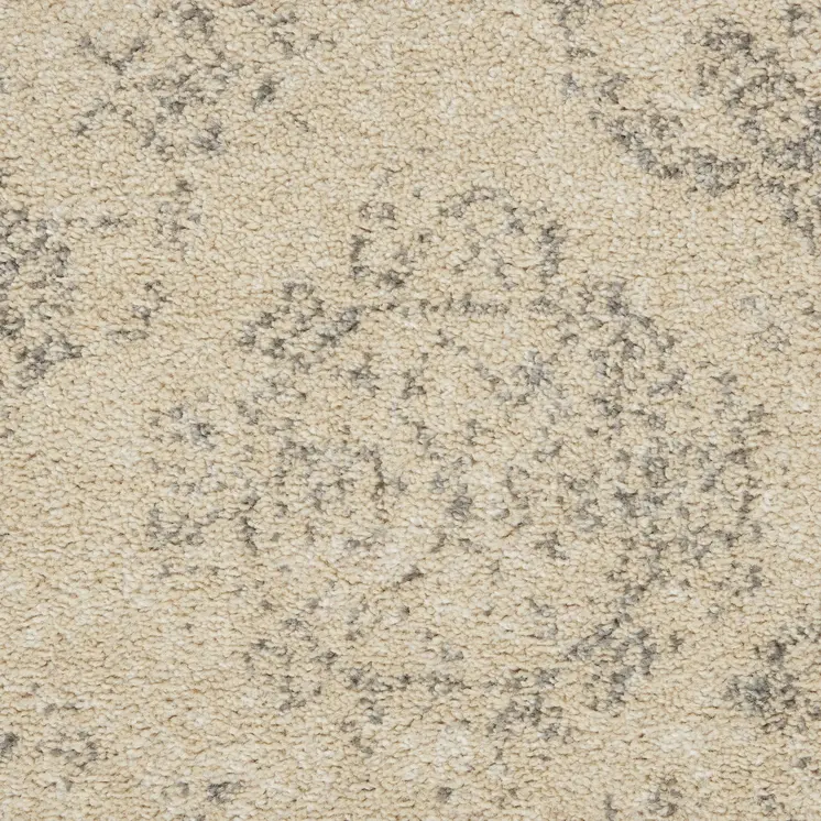 8' X 10' Beige And Gray Geometric Distressed Area Rug