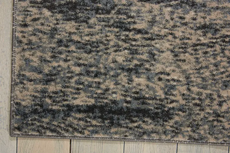 7' X 10' Gray Black and Beige Abstract Non Skid Area Rug