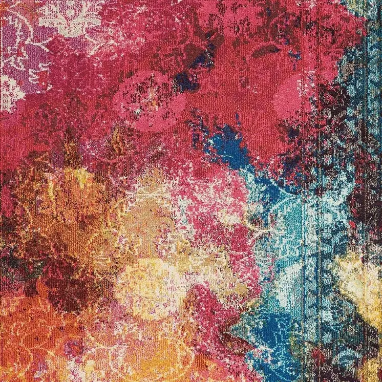 8' X 11' Graphite and Black Floral Vines Non Skid Area Rug