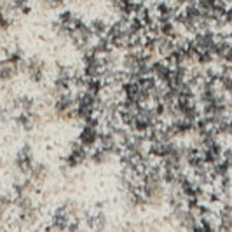8' Cream and Gray Floral Distressed Runner Rug