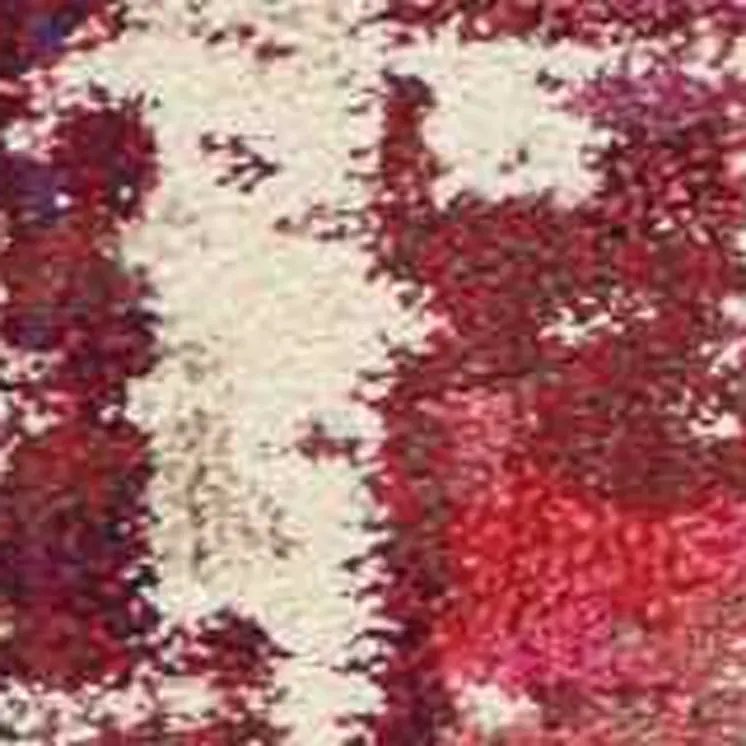 8' X 11' Ivory Pink and Orange Abstract Distressed Non Skid Area Rug