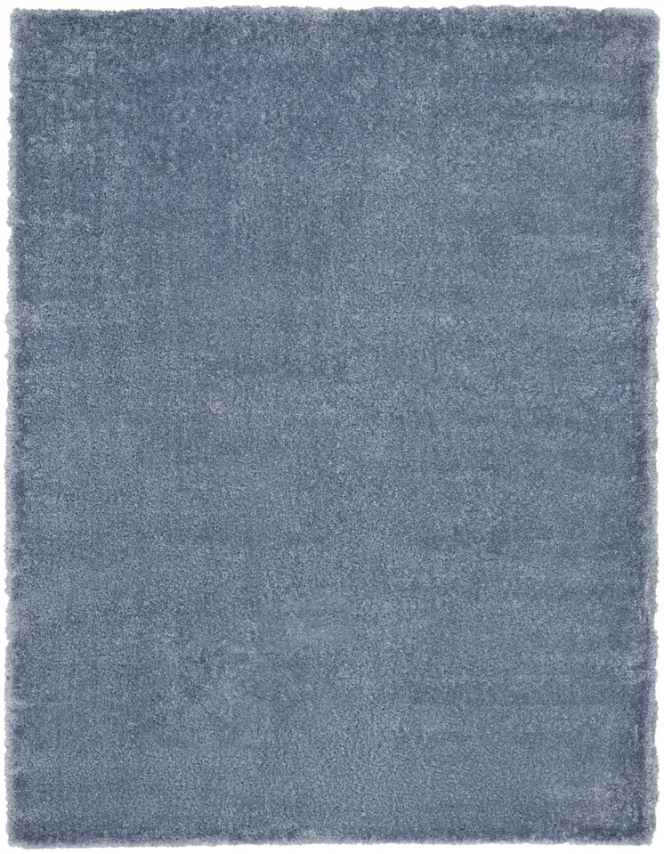 7' X 9' Blue Shag Area Rug