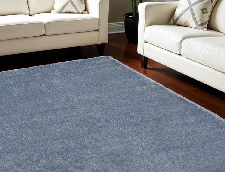 7' X 9' Blue Shag Area Rug