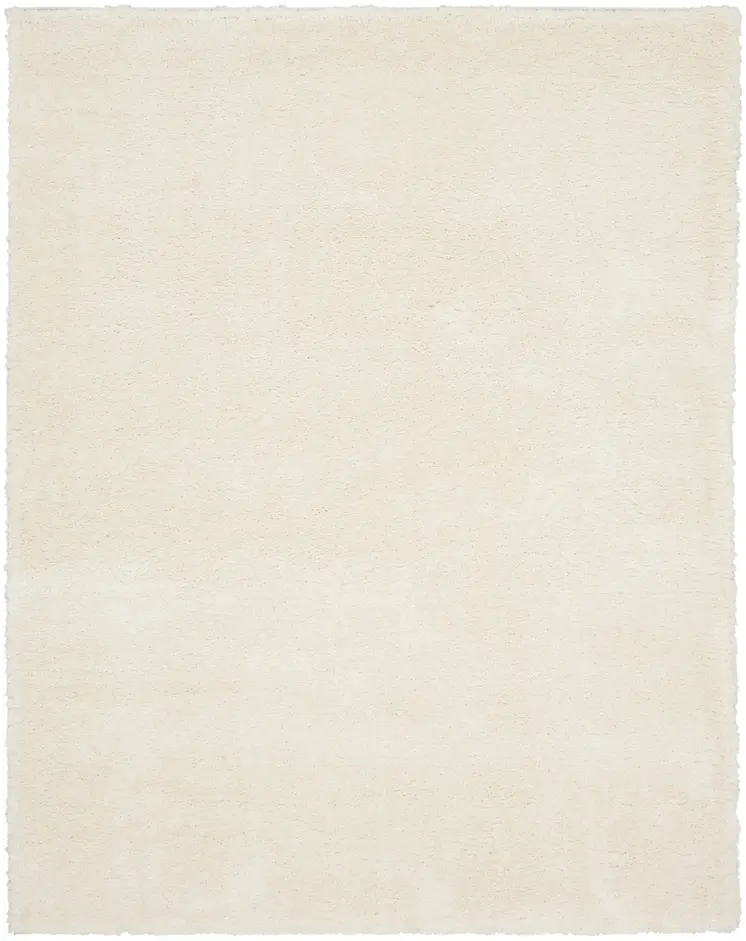 7' X 9' Ivory Shag Area Rug
