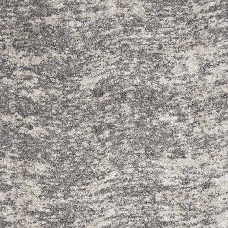 8' X 10' Charcoal and Ivory Abstract Shag Area Rug