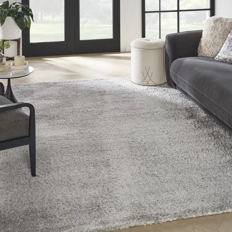 8' X 10' Gray Shag Area Rug
