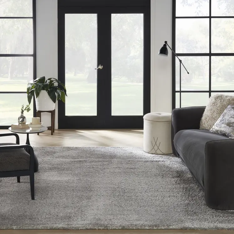 8' X 10' Gray Shag Area Rug