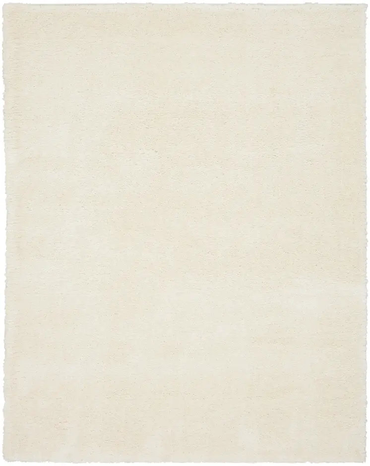 8' X 10' Ivory Shag Area Rug