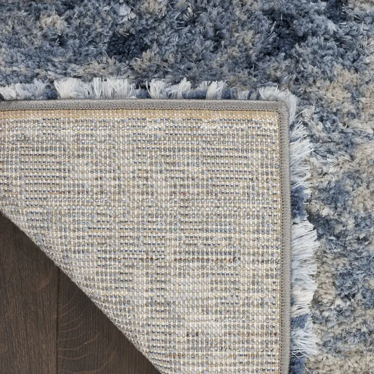 8' X 10' Sky Blue Abstract Shag Area Rug