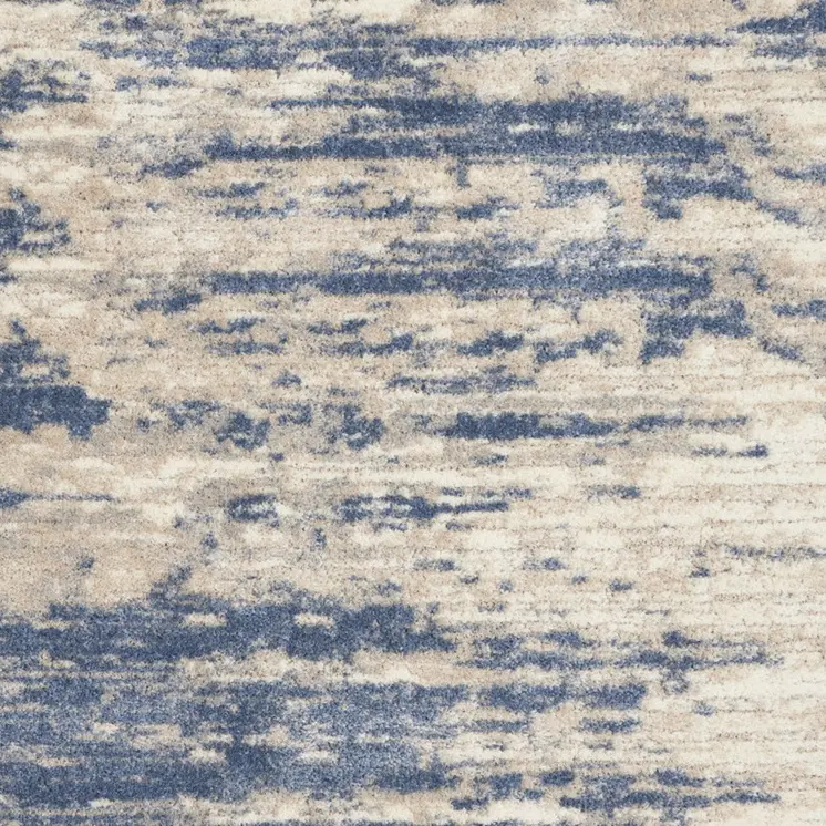 8' X 10' Light Blue Gray and Beige Abstract Shag Area Rug